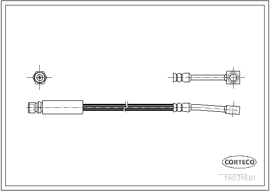 Тормозной шланг   19031681   CORTECO