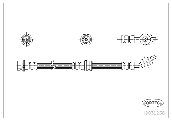 Тормозной шланг   19032238   CORTECO