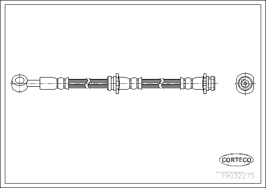 Тормозной шланг   19032275   CORTECO