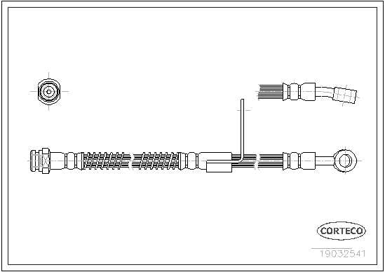 Тормозной шланг   19032541   CORTECO