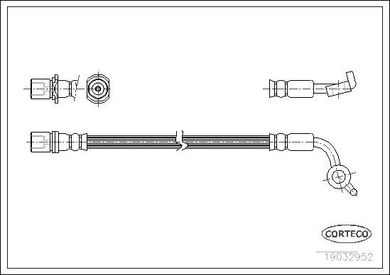 Тормозной шланг   19032952   CORTECO