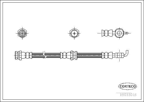 Тормозной шланг   19033016   CORTECO