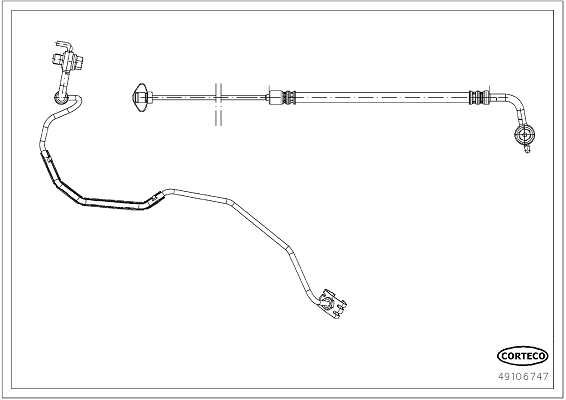 Гальмівний шланг   49106747   CORTECO