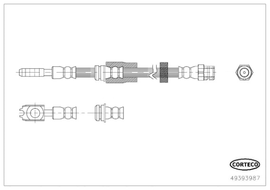 Тормозной шланг   49393987   CORTECO