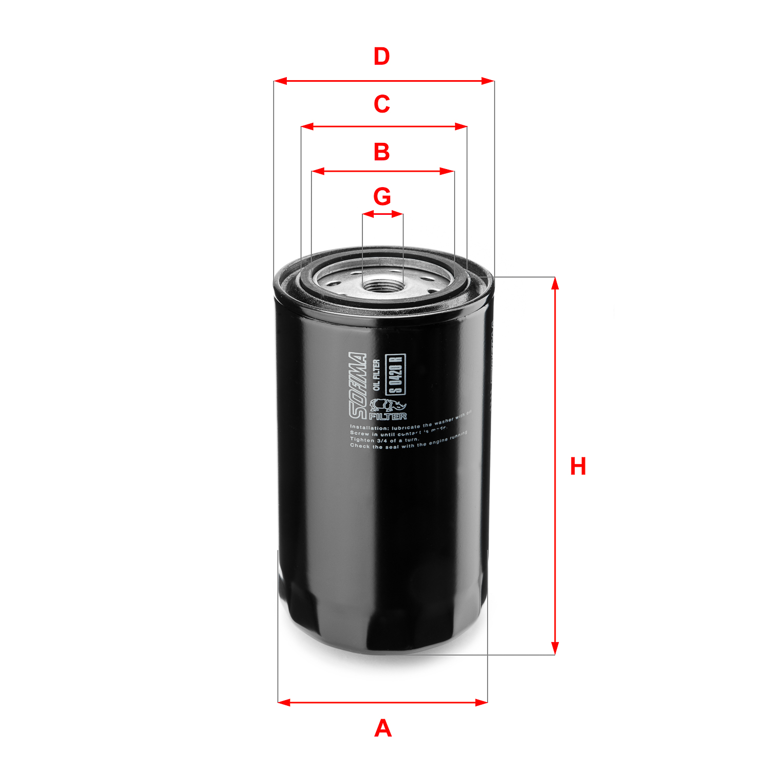 Оливний фільтр   S 0420 R   SOFIMA