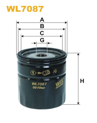 Оливний фільтр   WL7087   WIX FILTERS