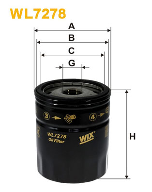 Оливний фільтр   WL7278   WIX FILTERS