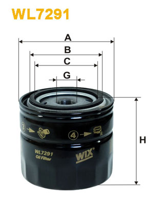 Оливний фільтр   WL7291   WIX FILTERS