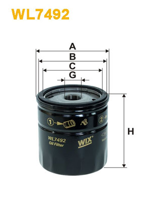 Оливний фільтр   WL7492   WIX FILTERS