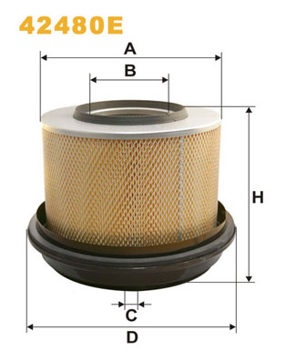 Повітряний фільтр   42480E   WIX FILTERS