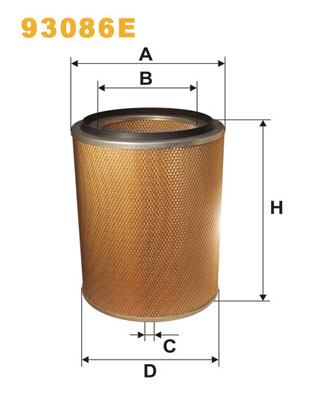 Повітряний фільтр   93086E   WIX FILTERS