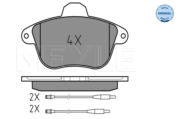 Комплект гальмівних накладок, дискове гальмо   025 215 0717/W   MEYLE