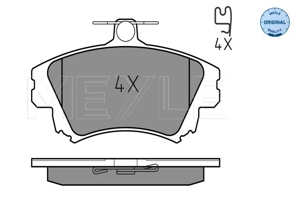 Комплект гальмівних накладок, дискове гальмо   025 219 8317   MEYLE