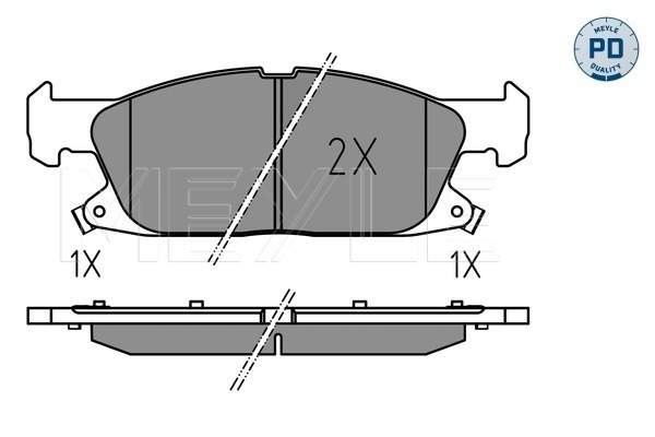 Комплект тормозных колодок, дисковый тормоз 025 224 1219 MEYLE #1