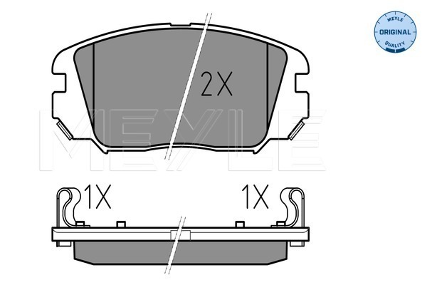 Комплект гальмівних накладок, дискове гальмо   025 246 1817/W   MEYLE