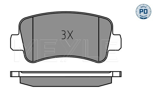 Комплект гальмівних накладок, дискове гальмо 025 251 1218/PD MEYLE #1